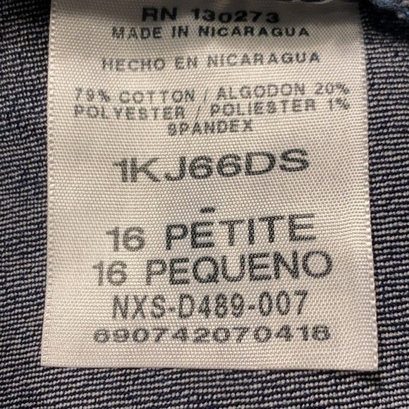 Chic Jean’s 90s relaxed mom Jeans elastic waist size 16P - Picture 10 of 13